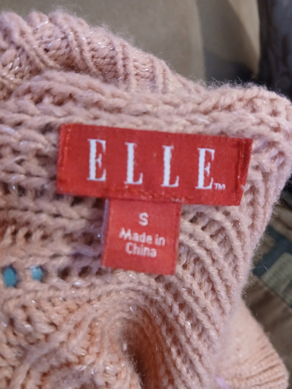 Elle Dusty Pink Ruffle-Front Cable Knit Cardigan - Picture 7 of 8